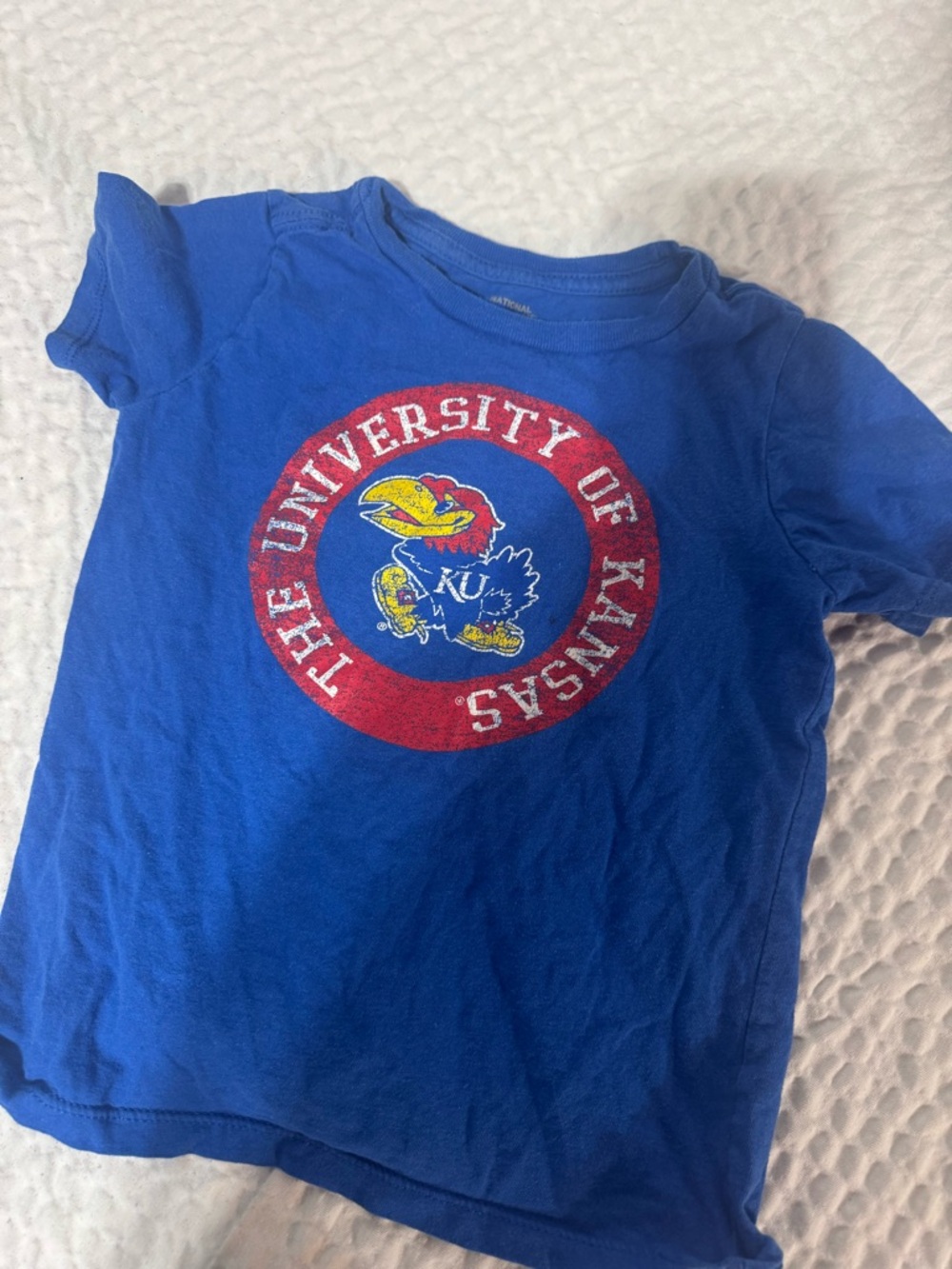 Kansas Jayhawks Youth Short Sleeve Blue Graphic Tee